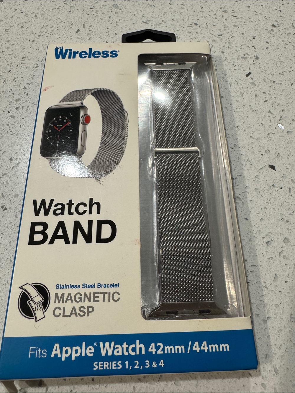 Stainless Steel Magnetic Mesh Watch Band for Apple Watch - Silver